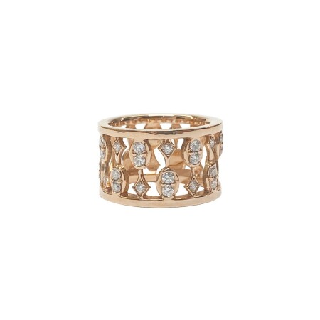 Bague Isabelle Barrier en or rose et diamants, taille 53