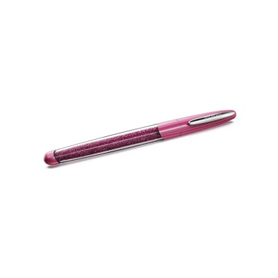 Stylo Roller Swarovski Crystalline Rose en métal chromé et cristaux Swarovski
