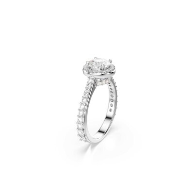 Bague Cocktail Swarovski Una Angelic en métal rhodié et cristaux Swarovski, taille 52