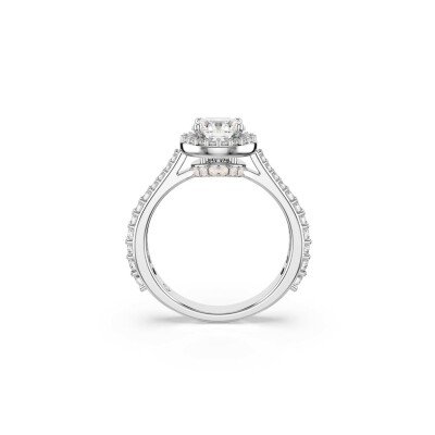 Bague Cocktail Swarovski Una Angelic en métal rhodié et cristaux Swarovski, taille 60