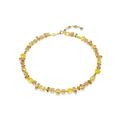 Collier Swarovski Gema en métal doré à l'or et cristaux Swarovski