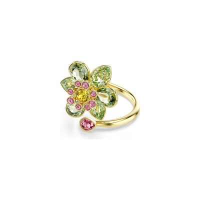 Bague Swarovski Idyllia en métal doré et cristaux Swarovski, taille 55