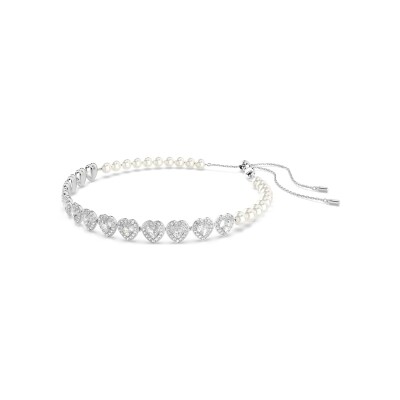 Collier Choker Tennis Swarovski x Ariana Grande en métal rhodié et cristaux Swarovski