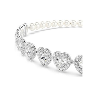 Collier Choker Tennis Swarovski x Ariana Grande en métal rhodié et cristaux Swarovski