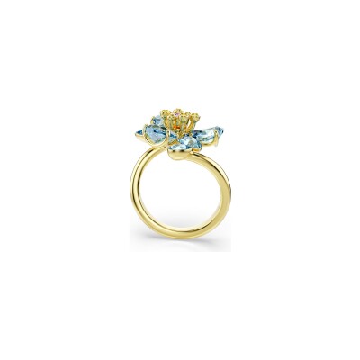 Bague Swarovski Idyllia en métal doré et cristaux Swarovski, taille 52