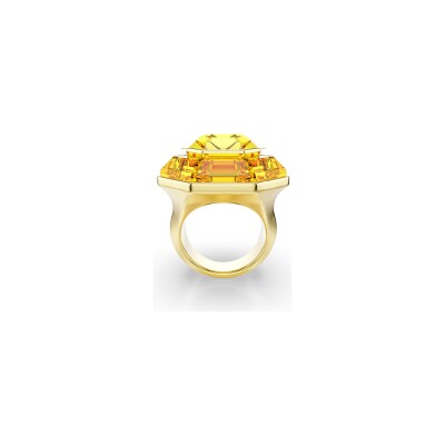 Bague cocktail Swarovski Lucent en métal doré et cristaux Swarovski, taille 58