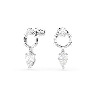 Pendants d'oreilles Swarovski Mesmera en métal rhodié et cristaux Swarovski