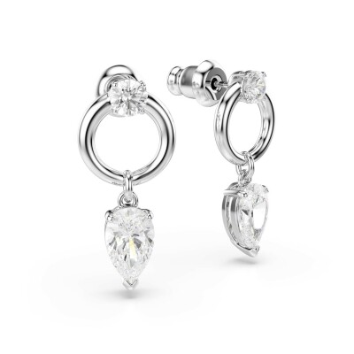 Pendants d'oreilles Swarovski Mesmera en métal rhodié et cristaux Swarovski
