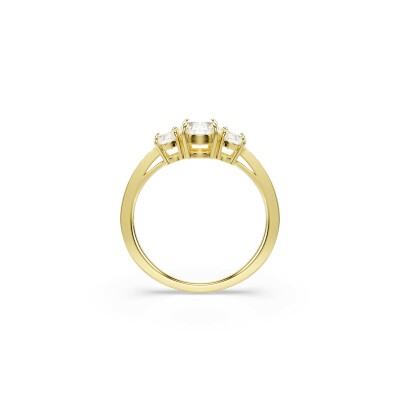 Bague Swarovski Stilla Attract en métal doré et cristaux Swarovski, taille 52