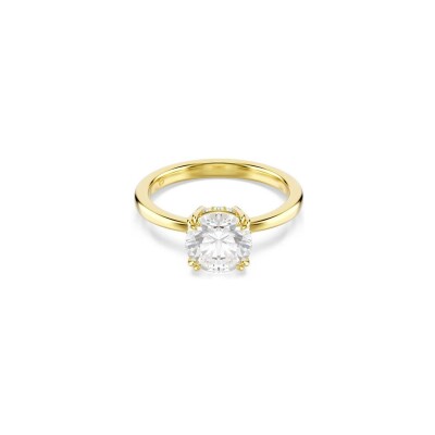 Bague cocktail Swarovski Stilla en métal doré et cristaux Swarovski, taille 58