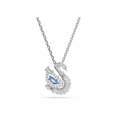Pendentif Swarovski Swan en métal rhodié et cristaux Swarovski