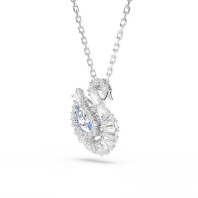 Pendentif Swarovski Swan en métal rhodié et cristaux Swarovski