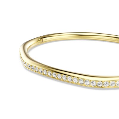Bracelet Jonc Swarovski Dextera en métal doré et cristaux Swarovski, taille M