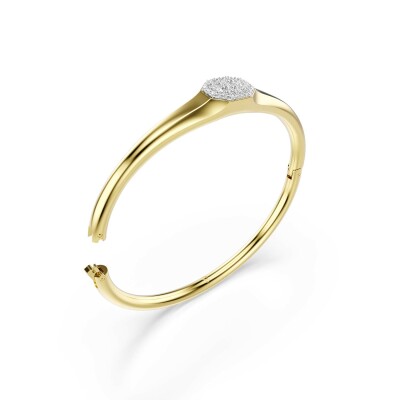 Bracelet Jonc Swarovski Dextera en métal doré et cristaux Swarovski, taille M