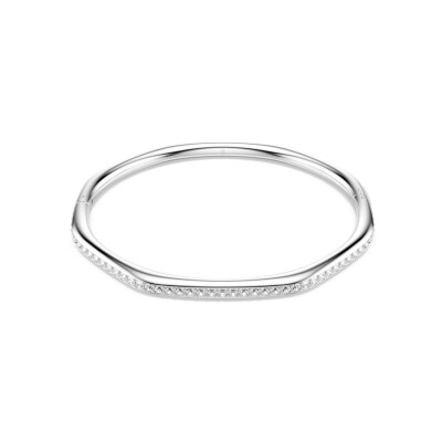 Bracelet Jonc Swarovski Dextera en métal rhodié et cristaux Swarovski, taille M