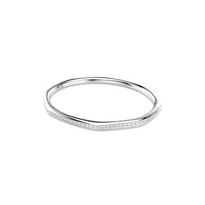 Bracelet Jonc Swarovski Dextera en métal rhodié et cristaux Swarovski, taille M