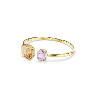 Bracelet Jonc Swarovski Millenia en métal doré et cristaux Swarovski, taille M