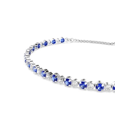 Bracelet Tennis Swarovski Matrix en métal rhodié et cristaux Swarovski