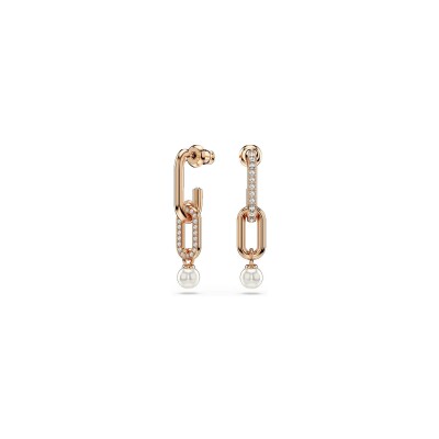 Pendants d'oreilles Swarovski Constella en métal doré et cristaux Swarovski