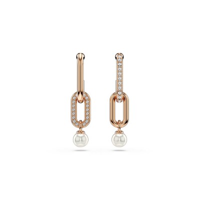Pendants d'oreilles Swarovski Constella en métal doré et cristaux Swarovski