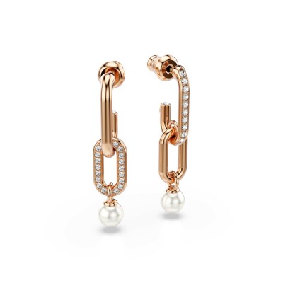 Pendants d'oreilles Swarovski Constella en métal doré et cristaux Swarovski