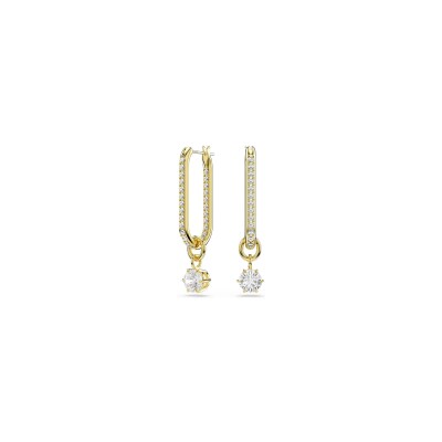 Pendants d'oreilles Swarovski Constella en métal doré et cristaux Swarovski