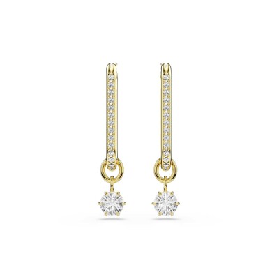 Pendants d'oreilles Swarovski Constella en métal doré et cristaux Swarovski