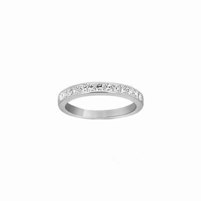 Alliance Ph. Tisseront en or blanc et diamants taille princesse de 1.2cts