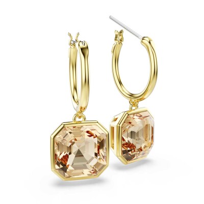 Pendants d'oreilles Swarovski Millenia en métal doré et cristaux Swarovski