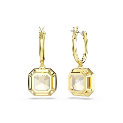 Pendants d'oreilles Swarovski Millenia en métal doré et cristaux Swarovski