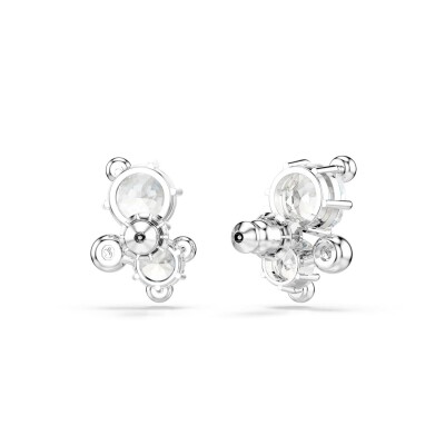 Clous d'oreilles Swarovski Constella en métal rhodié et cristaux Swarovski