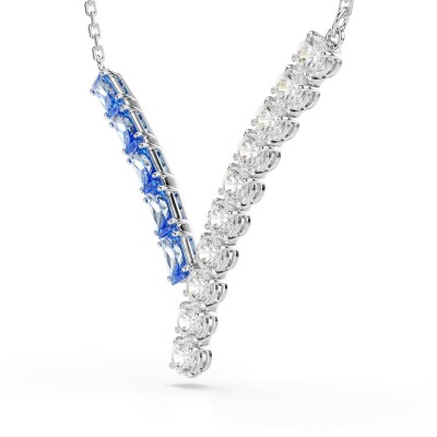 Pendentif Swarovski Matrix en métal rhodié et cristaux Swarovski