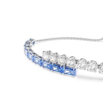 Bracelet Tennis Swarovski Matrix en métal rhodié et cristaux Swarovski