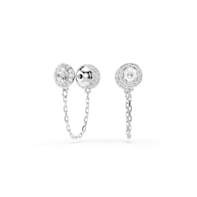 Pendants d'oreilles Swarovski Una Angelic en métal rhodié et cristaux Swarovski