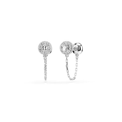 Pendants d'oreilles Swarovski Una Angelic en métal rhodié et cristaux Swarovski