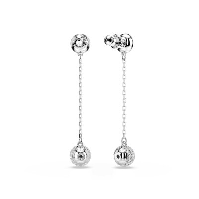 Pendants d'oreilles Swarovski Una Angelic en métal rhodié et cristaux Swarovski