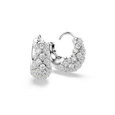 Boucles d'oerilles Swarovski Sublima en métal rhodié et cristaux Swarovski