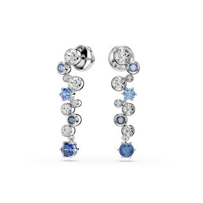 Pendants d'oreilles Swarovski Constella en métal rhodié et cristaux Swarovski