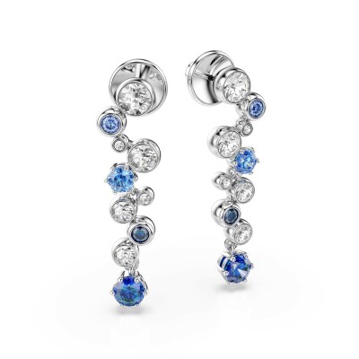Pendants d'oreilles Swarovski Constella en métal rhodié et cristaux Swarovski