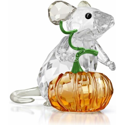 Figurine Swarovski Idyllia Souris et Citrouille en cristaux Swarovski et métal