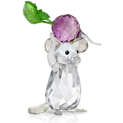 Figurine Swarovski Idyllia Souris et Radis en cristaux Swarovski