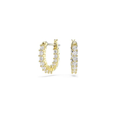 Anneaux d'oreilles  Swarovski Matrix Vittore en métal doré et cristaux Swarovski