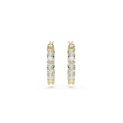Anneaux d'oreilles  Swarovski Matrix Vittore en métal doré et cristaux Swarovski
