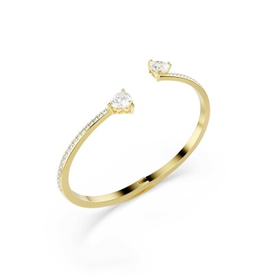 Bracelet Jonc Swarovski Mesmera en métal doré et cristaux Swarovski, taille M