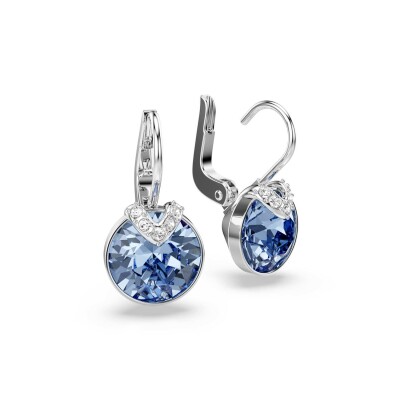 Pendants d'oreilles Swarovski Bella V en métal rhodié et cristaux Swarovski