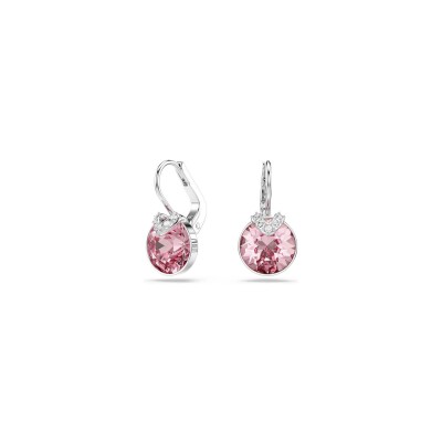 Pendants d'oreilles Swarovski Bella V en métal rhodié et cristaux Swarovski