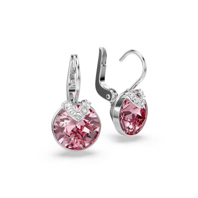 Pendants d'oreilles Swarovski Bella V en métal rhodié et cristaux Swarovski