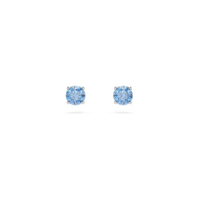 Clous d'oreilles Swarovski Stilla en métal rhodié et cristaux Swarovski
