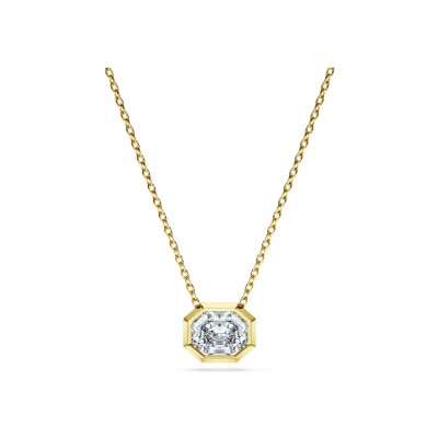 Collier Swarovski Octagon en or jaune et diamant de synthèse