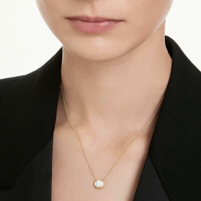 Collier Swarovski Octagon en or jaune et diamant de synthèse